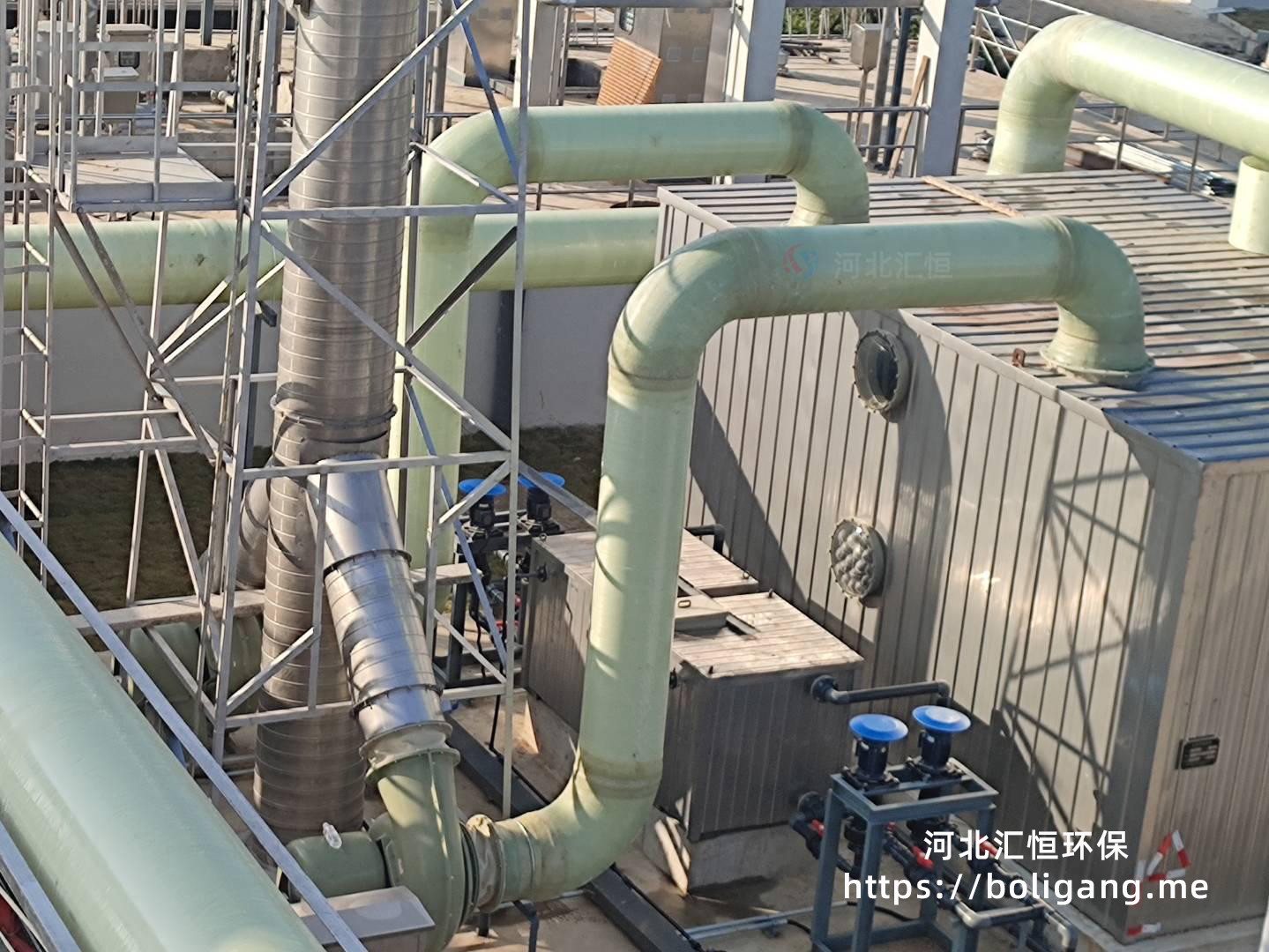 化工园区废气玻璃钢通风管道工程