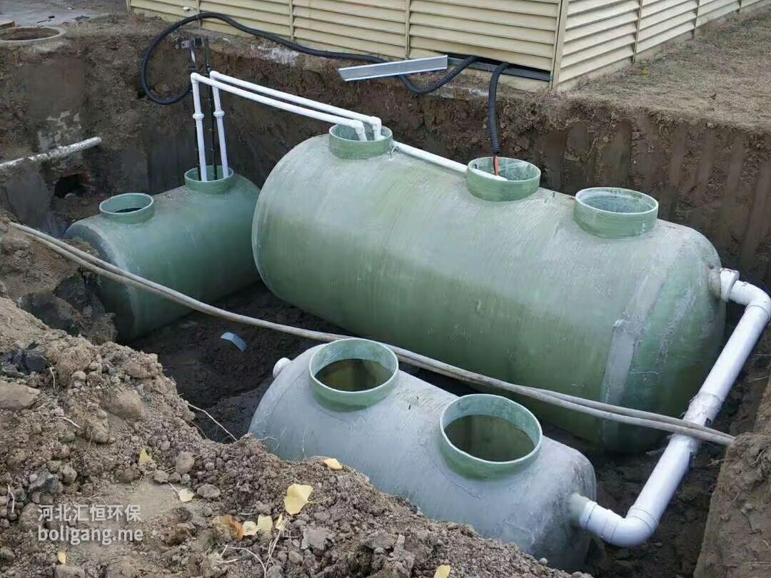 玻璃钢化粪池多池串联施工案例