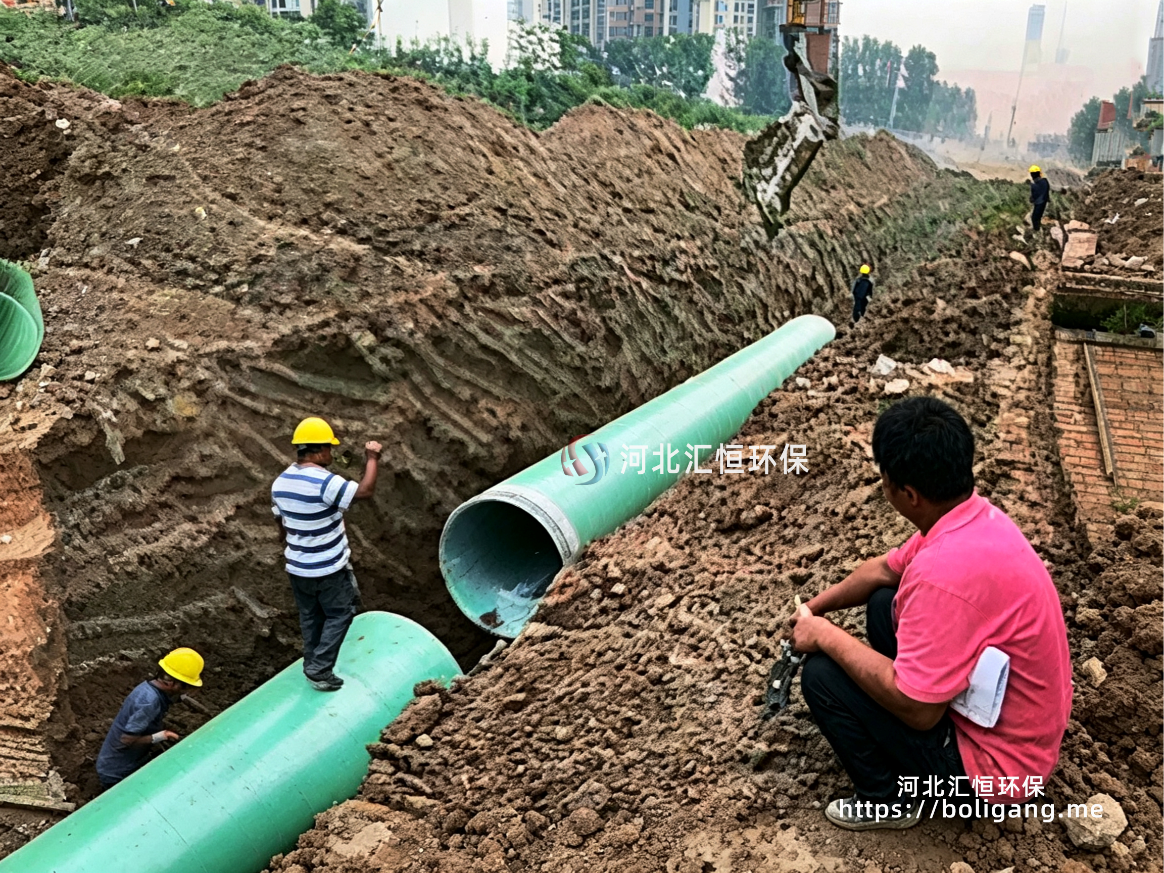 新疆哈密地埋玻璃钢夹砂管道工程