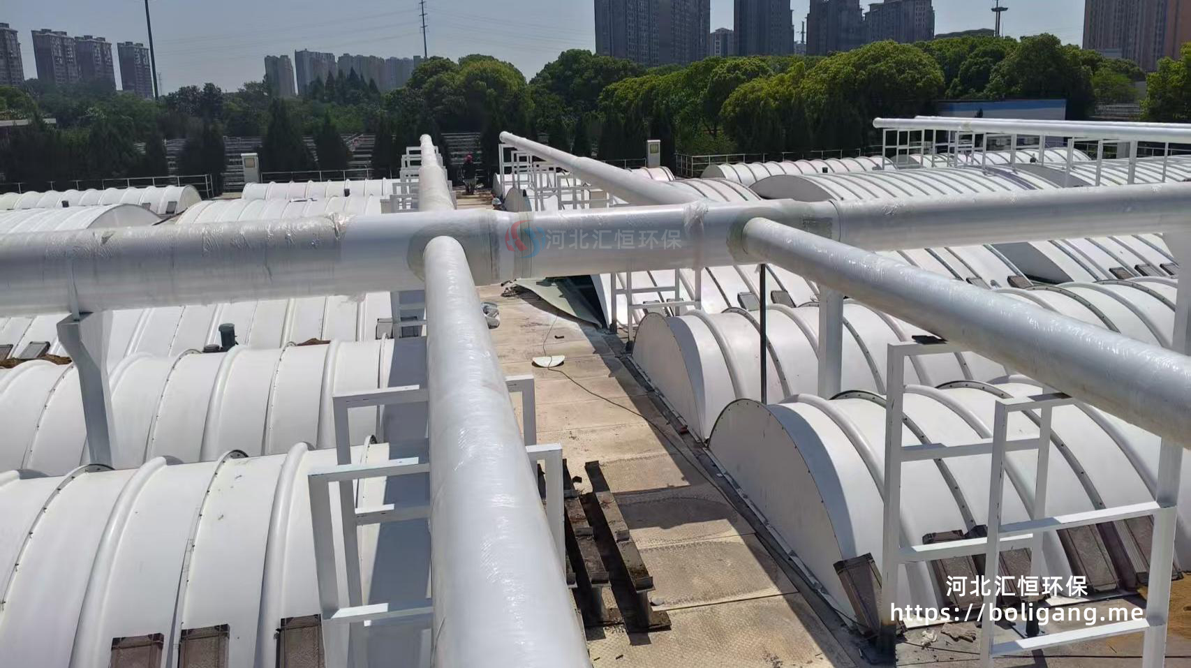 污水厂臭气收集加盖及玻璃钢管道工程