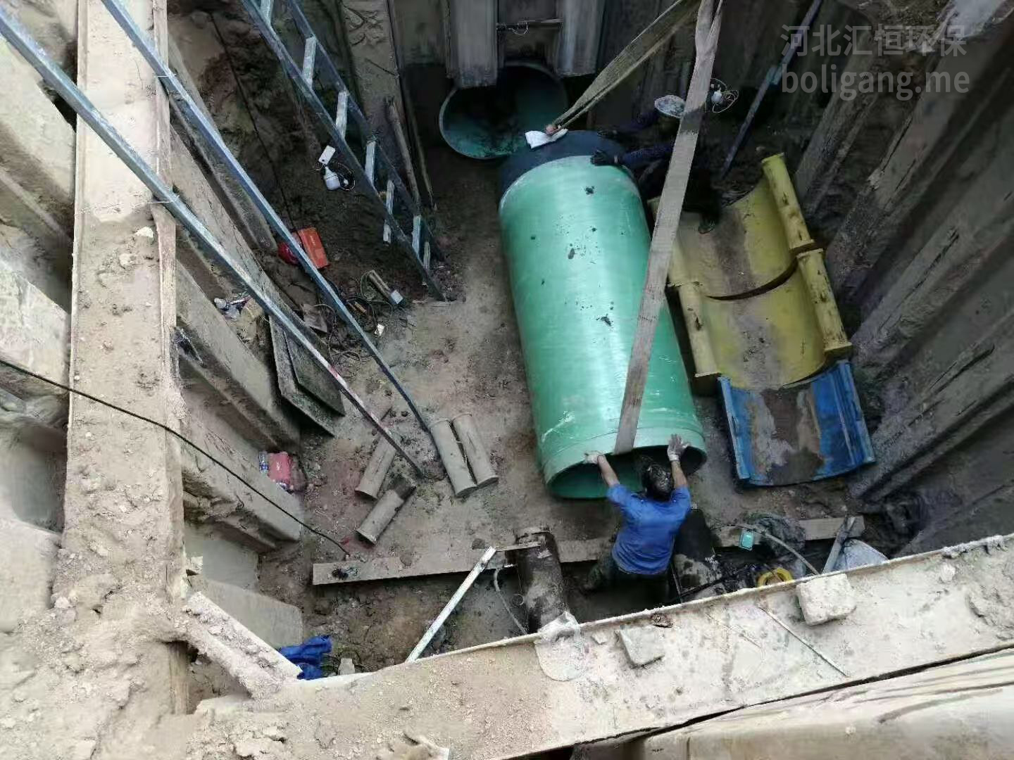 玻璃钢顶管施工实例